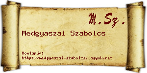 Medgyaszai Szabolcs névjegykártya