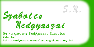 szabolcs medgyaszai business card